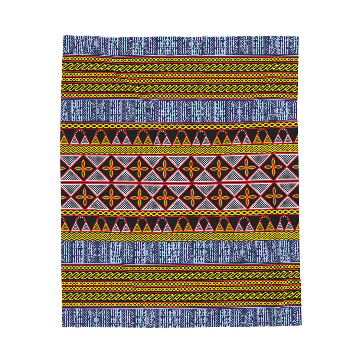 Ndop - Toghu African Print Re-Mixed Velveteen Plush Blanket