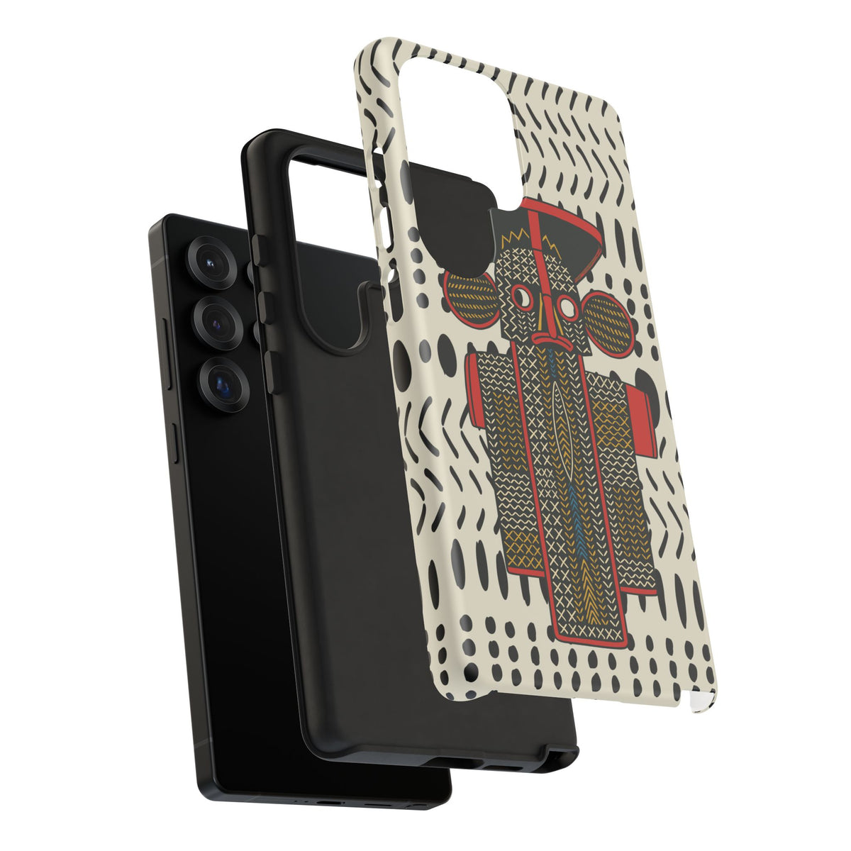 Elephant Mask Phone Case, African Art Design, Stylish Protective Cover for Samsung and iPhone, Unique Accessory, Gift Idea