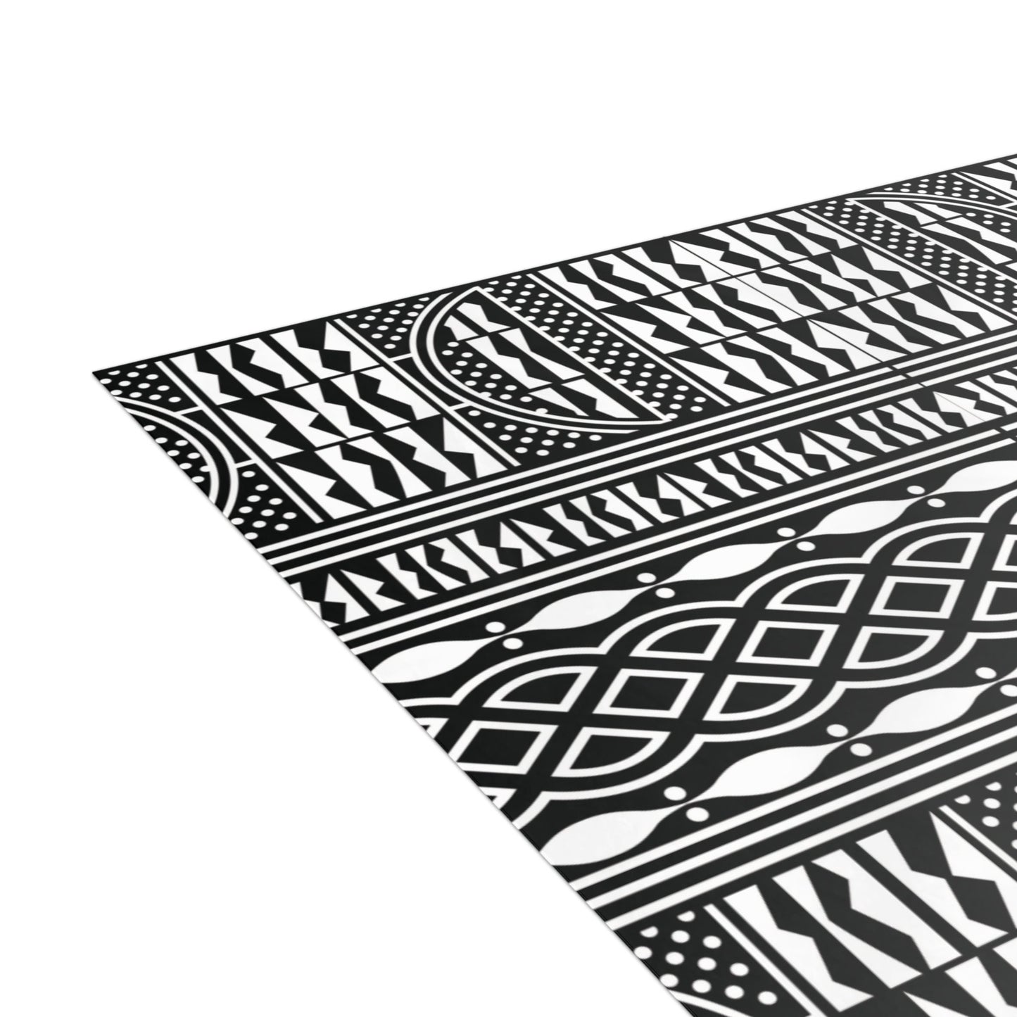 Pascale in Mudcloth (BW) on BW Ndop African Greeting Cards (1, 10pcs)