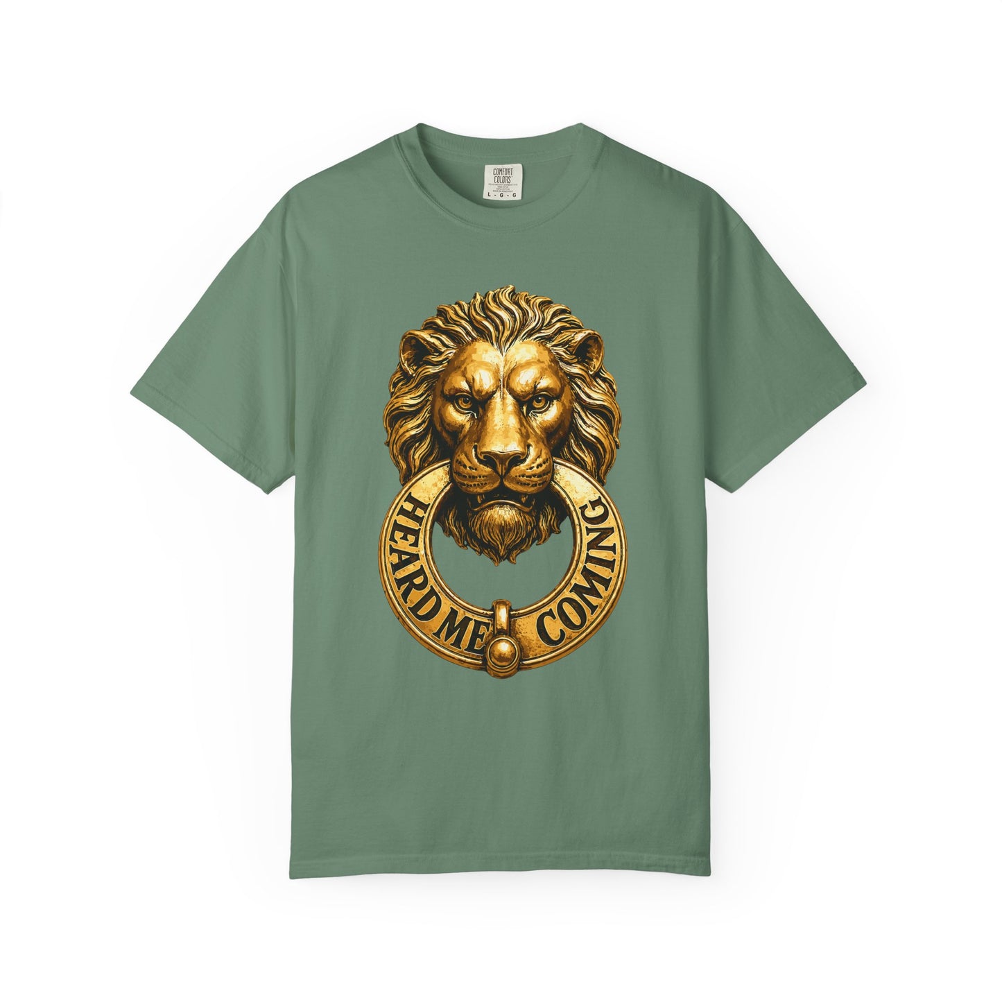 Gold Lion Knocker Unisex Garment-Dyed T-shirt