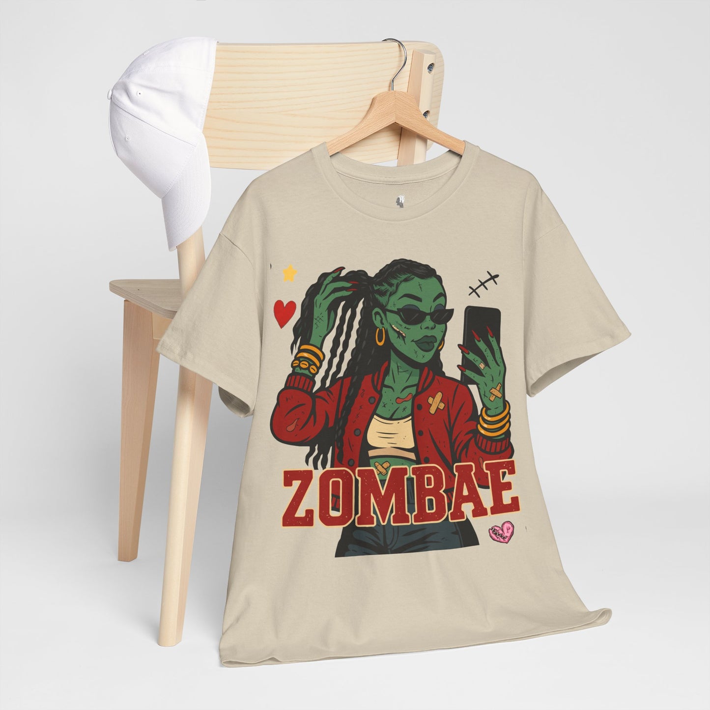 Zombae Unisex Tee - Halloween T-Shirt, Unisex Shirt, Funny Cute Top, Heavy Cotton Apparel, Halloween Costume, Zombie Lover Gift, Horror