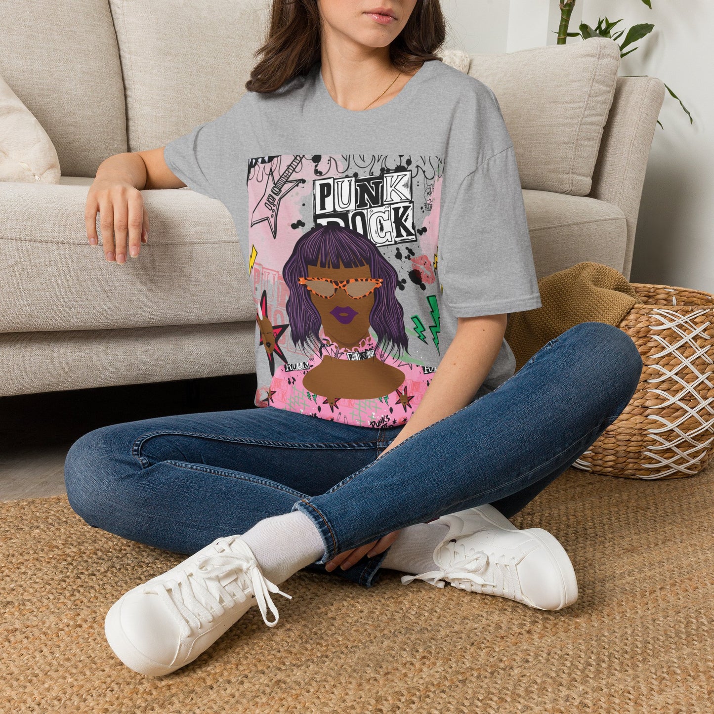 Anum in Punk  - With Back Design - Unisex Softstyle T-Shirt