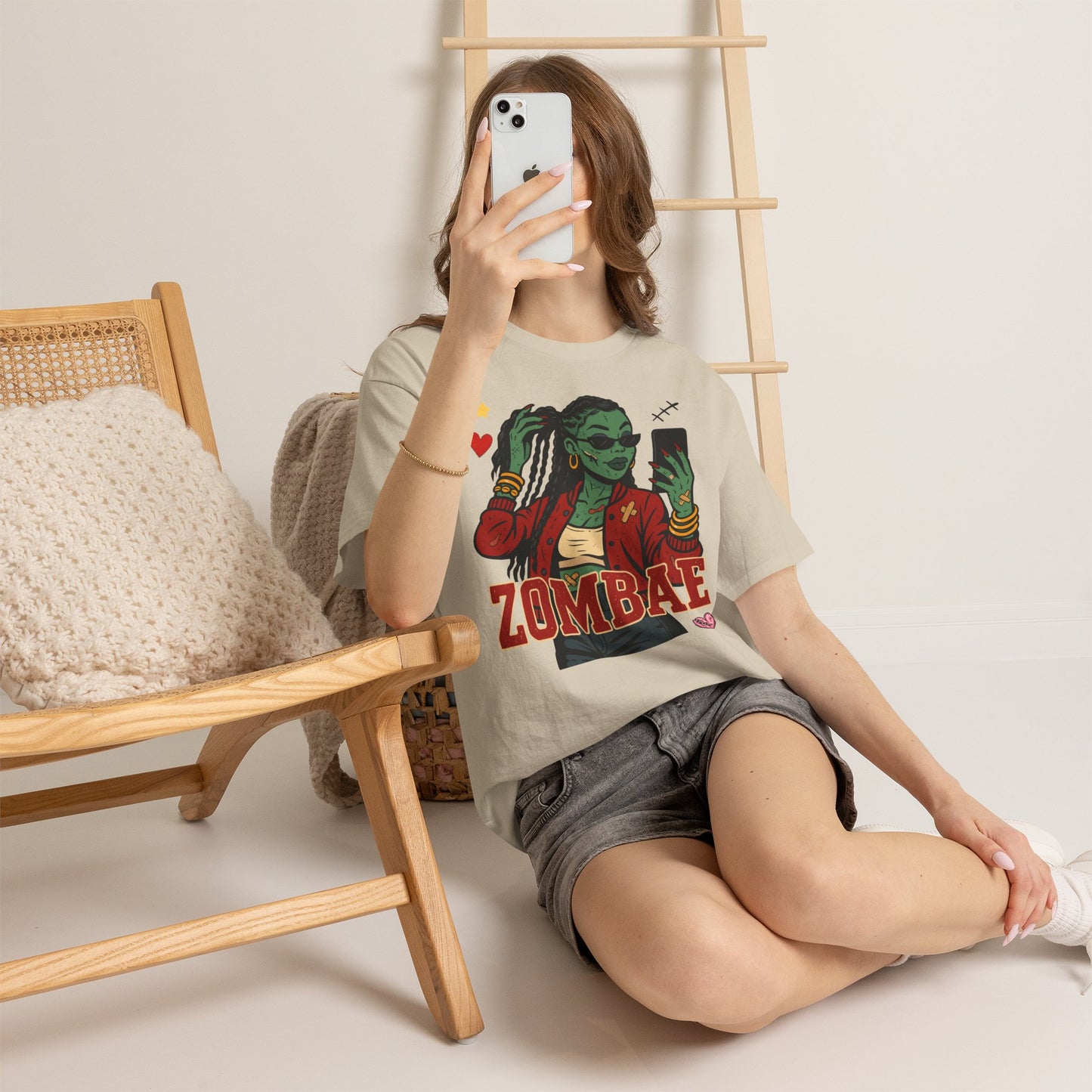 Zombae Unisex Tee - Halloween T-Shirt, Unisex Shirt, Funny Cute Top, Heavy Cotton Apparel, Halloween Costume, Zombie Lover Gift, Horror