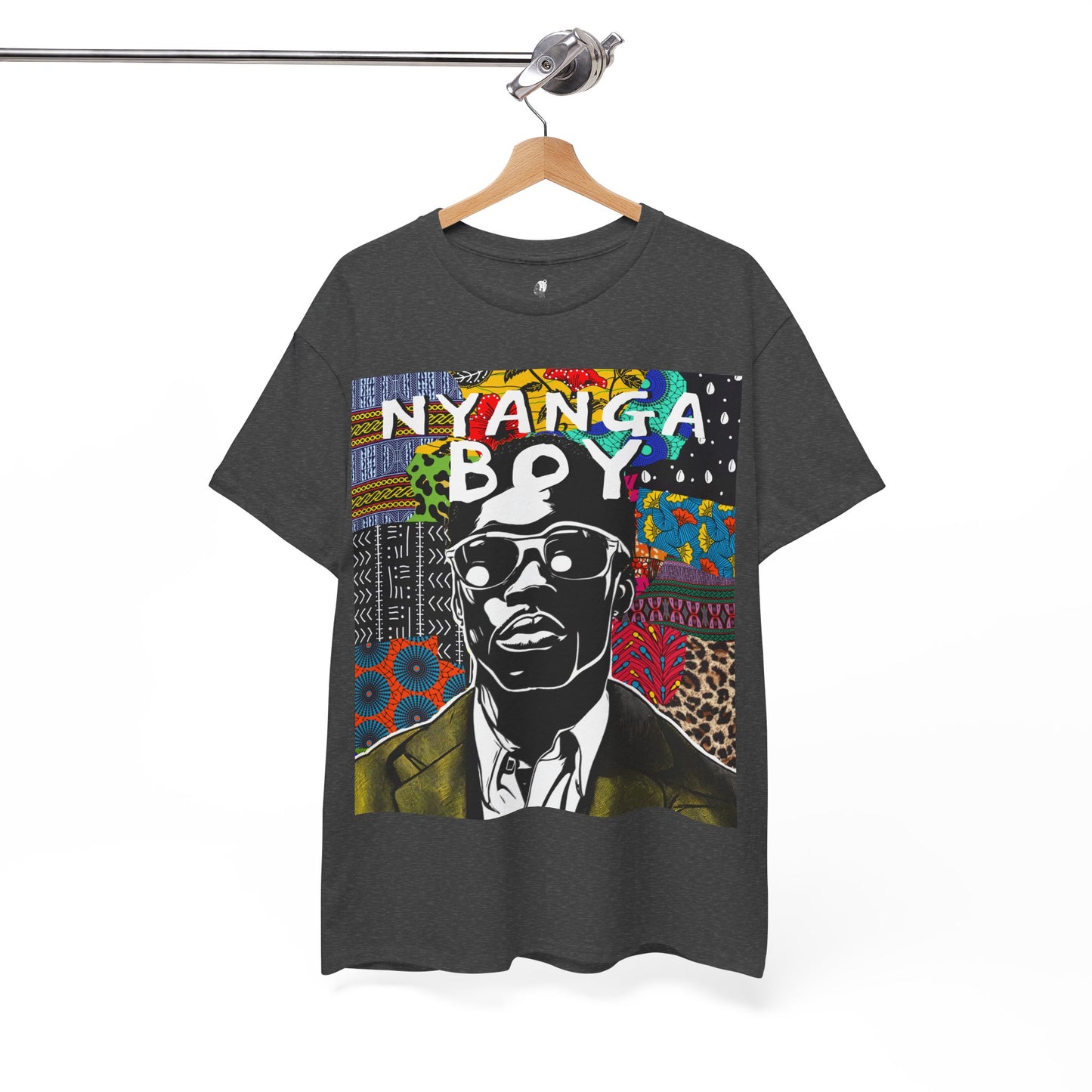 Nyanga Boy Unisex T-Shirt for African Art Lovers, Afrocentric Clothing, African Heritage Top, Tee for Men and Women - Front Design