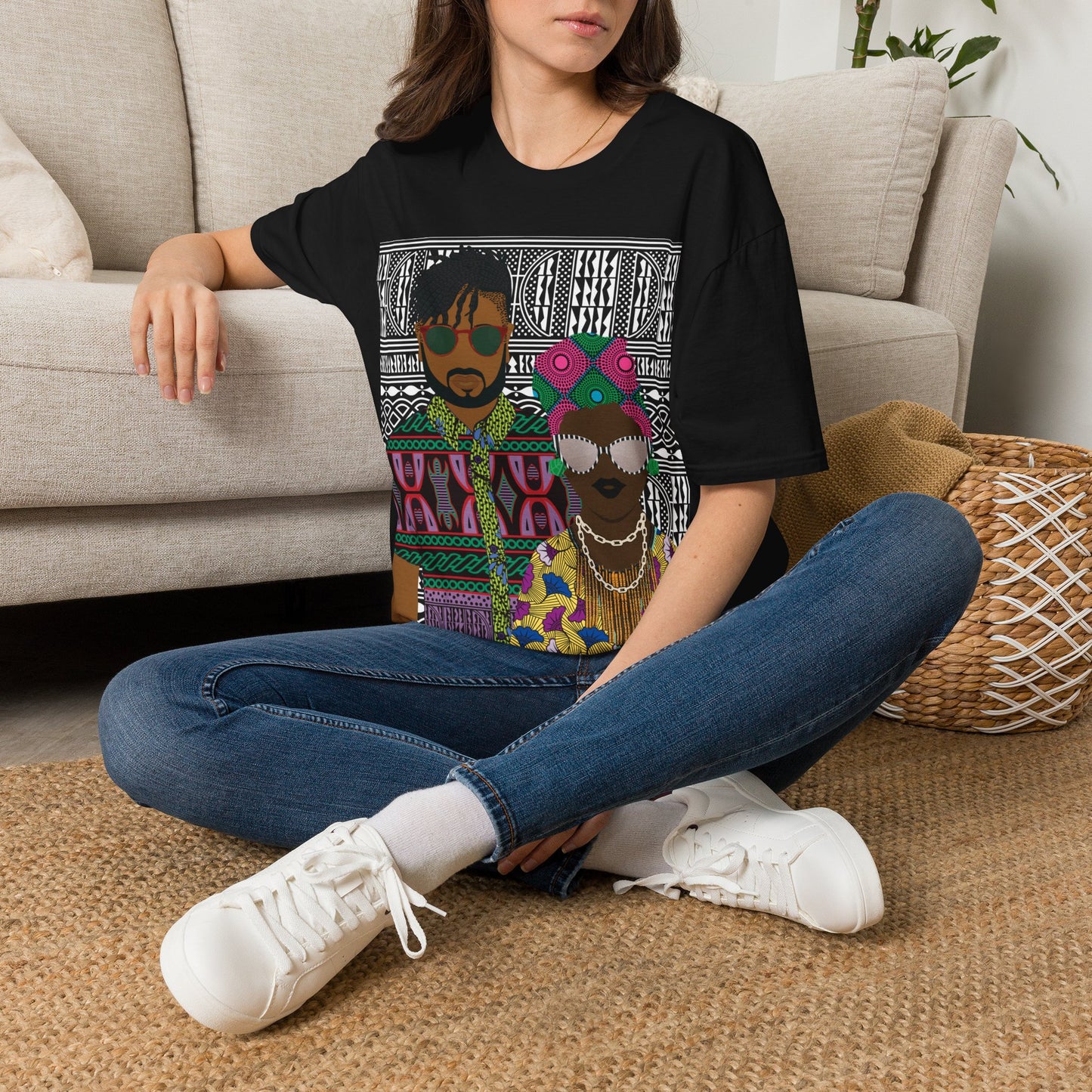 The Atebas on Black Ndop Unisex Softstyle T-Shirt