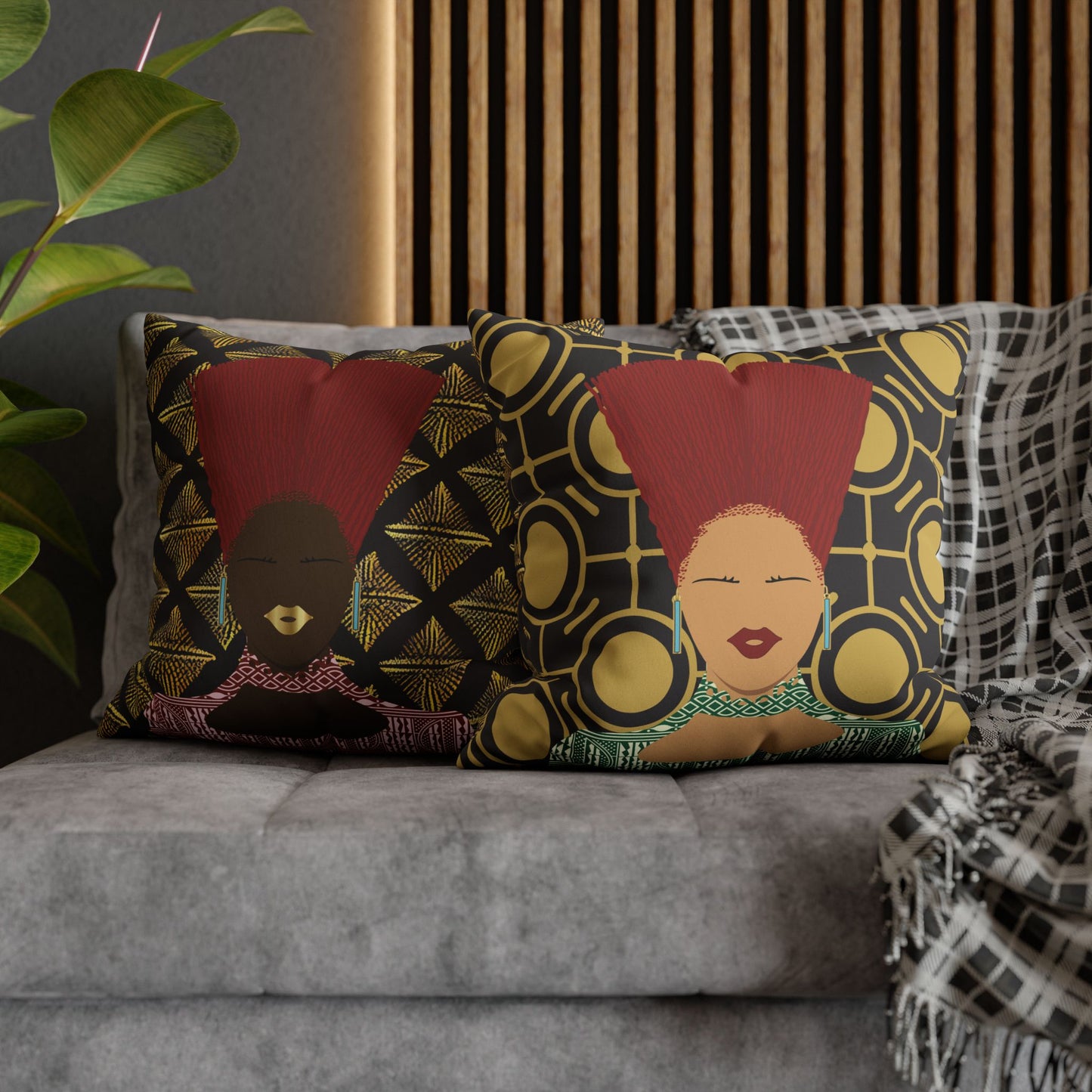 Nef Gold Goals(Sand and Chocolate) - Two Sided Faux Suede Square Pillow Case