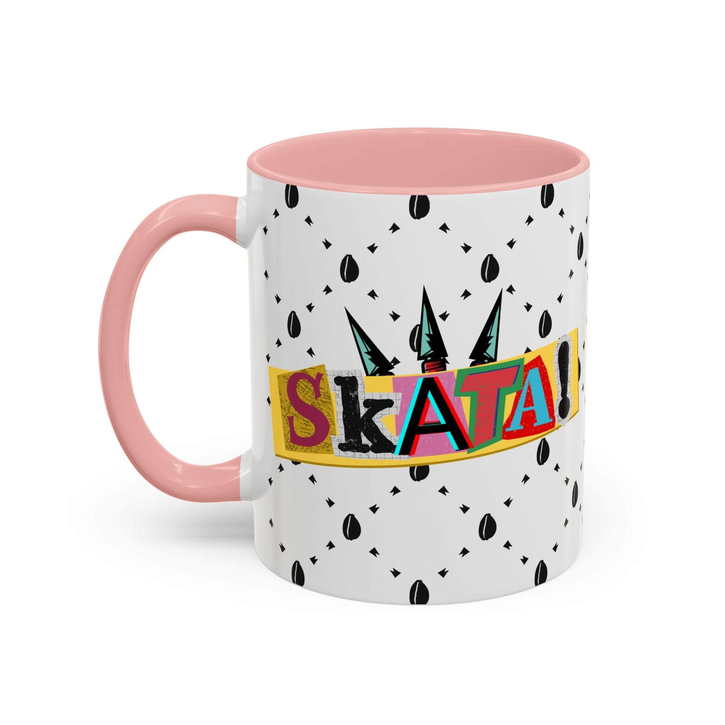 Skata Ceramic Accent Coffee Mug, 15oz, Ethnic Design, Kitchenware, Tea Cup, Home Decor, Drinkware