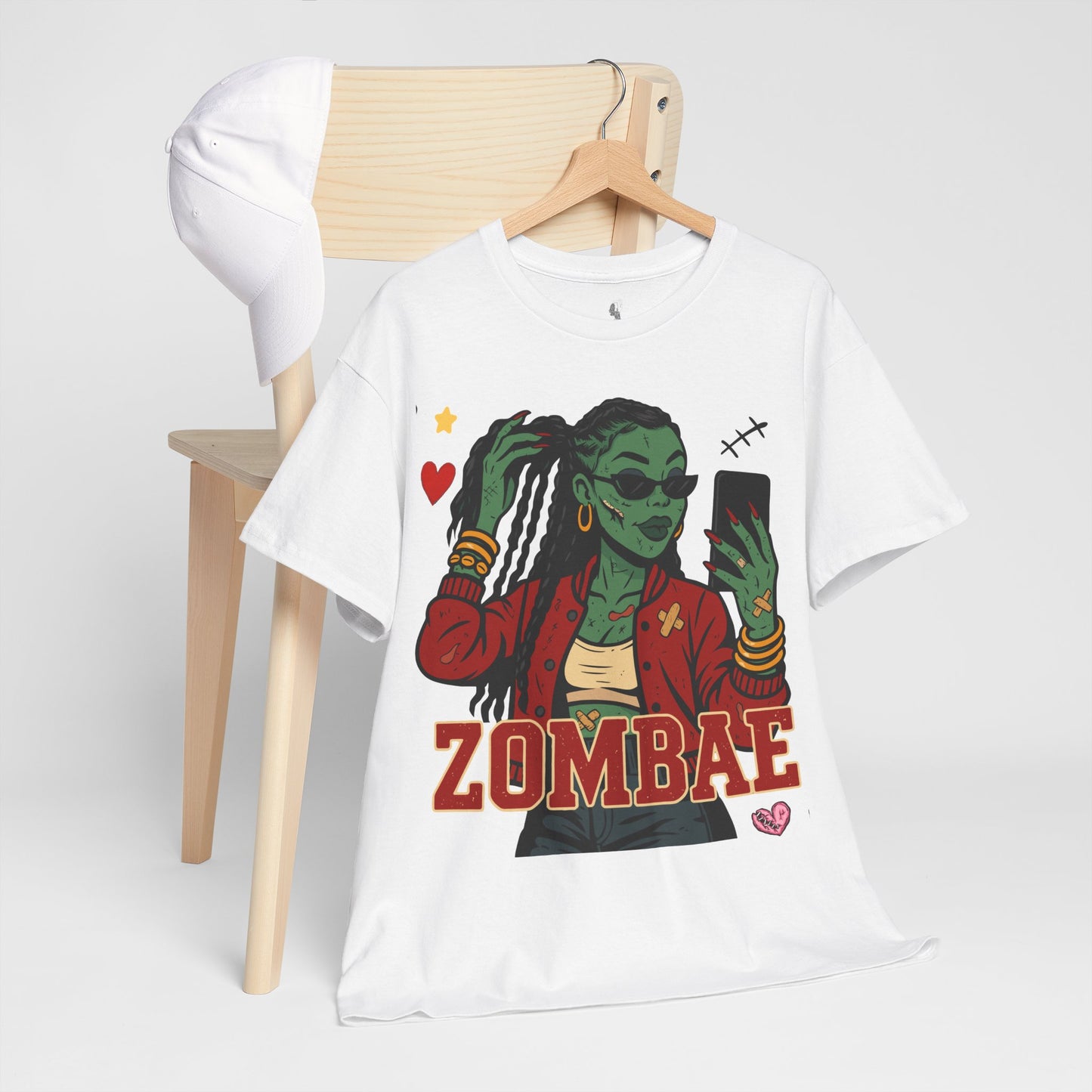 Zombae Unisex Tee - Halloween T-Shirt, Unisex Shirt, Funny Cute Top, Heavy Cotton Apparel, Halloween Costume, Zombie Lover Gift, Horror