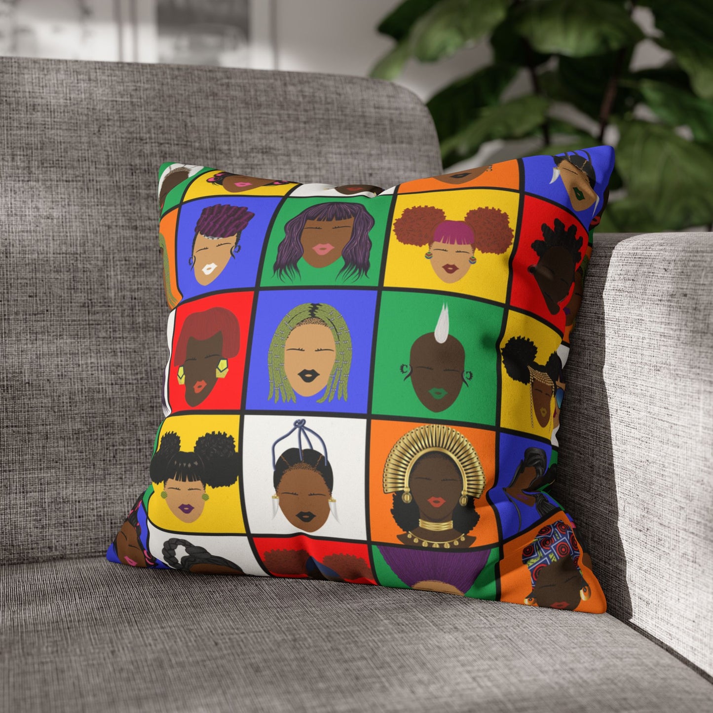 Faux Suede Pillow Case - Rubikas Square Pillow Case With Concealed Zipper Design