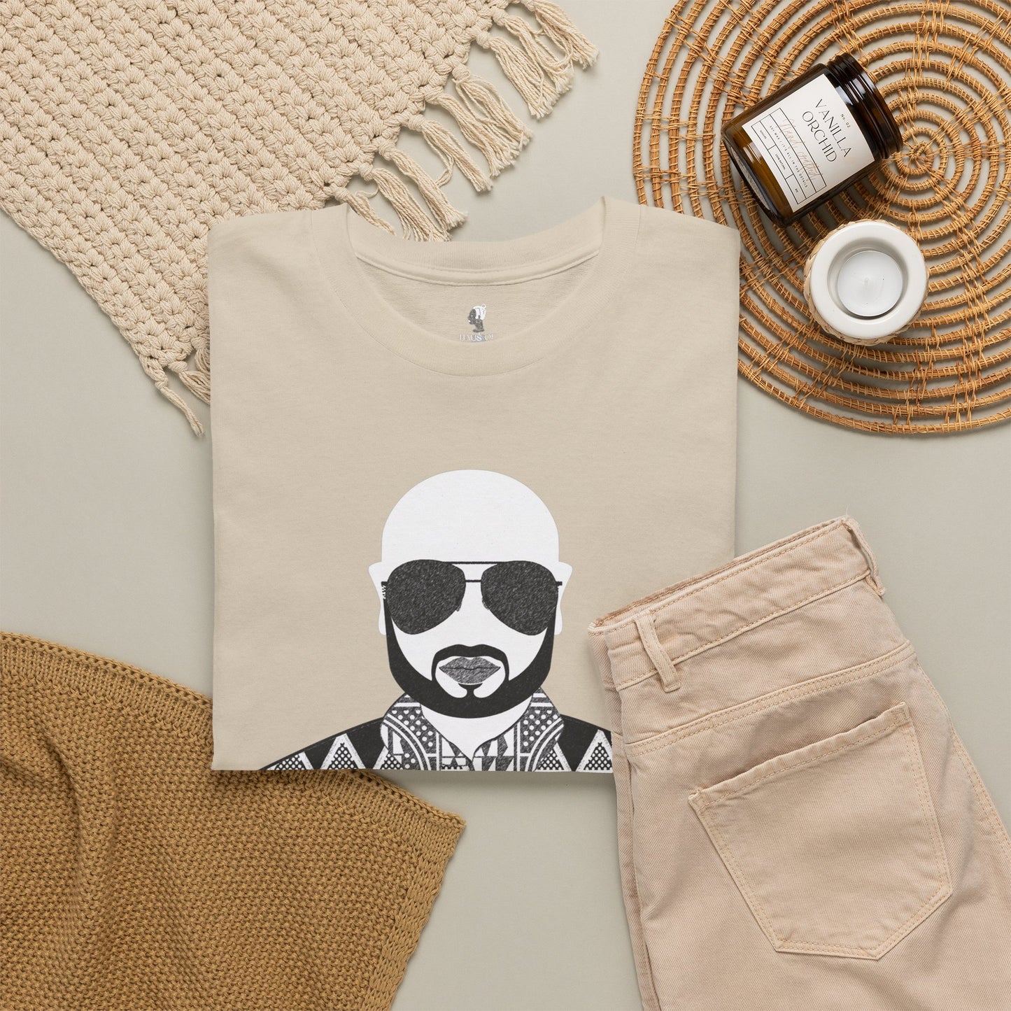 Le Monsieur(BW) in Toghu Unisex Heavy Cotton Tee