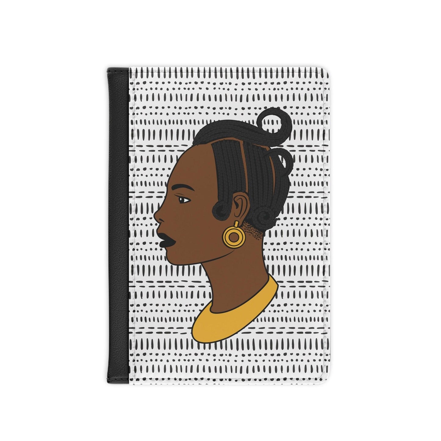 Lady Kongossa on White Mudcloth - Passport Cover