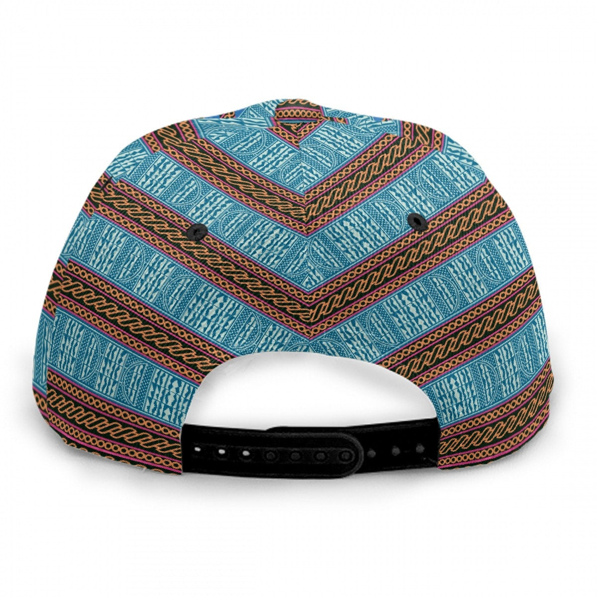Wandafu (Wonderful) African Print Snapback Hat: Cameroon Ndop Pastel Baseball Cap, Ready to Ship
