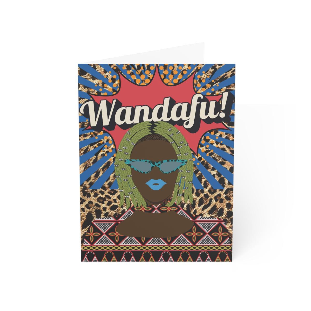 Leopard Print Greeting Cards: Handmade Set of 10, Unique Design