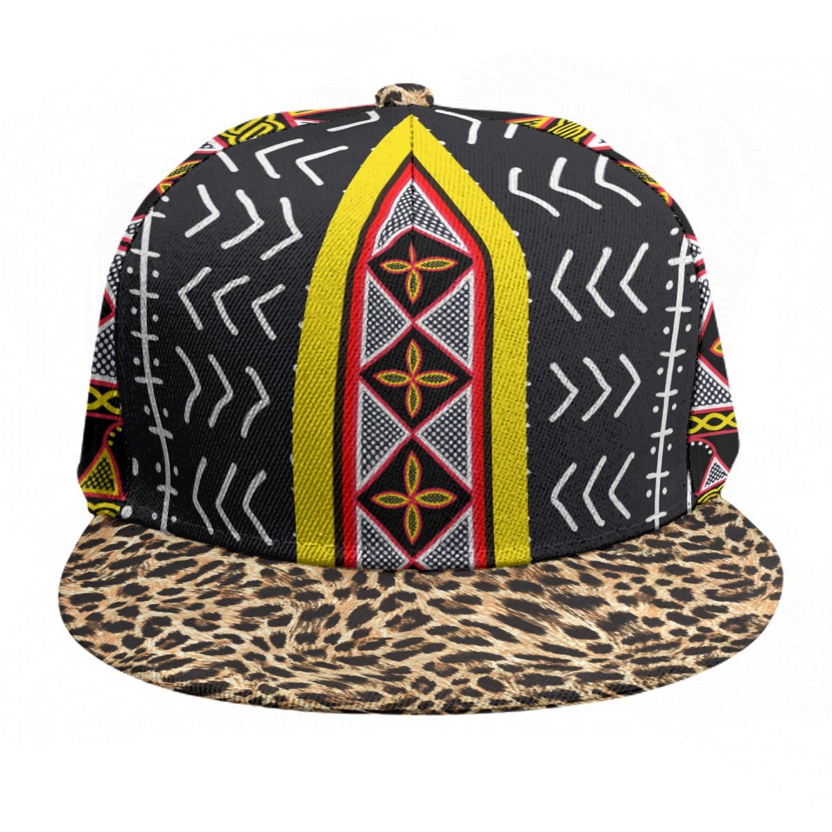 African Print Baseball Hat: Toghu Mudcloth Snapback