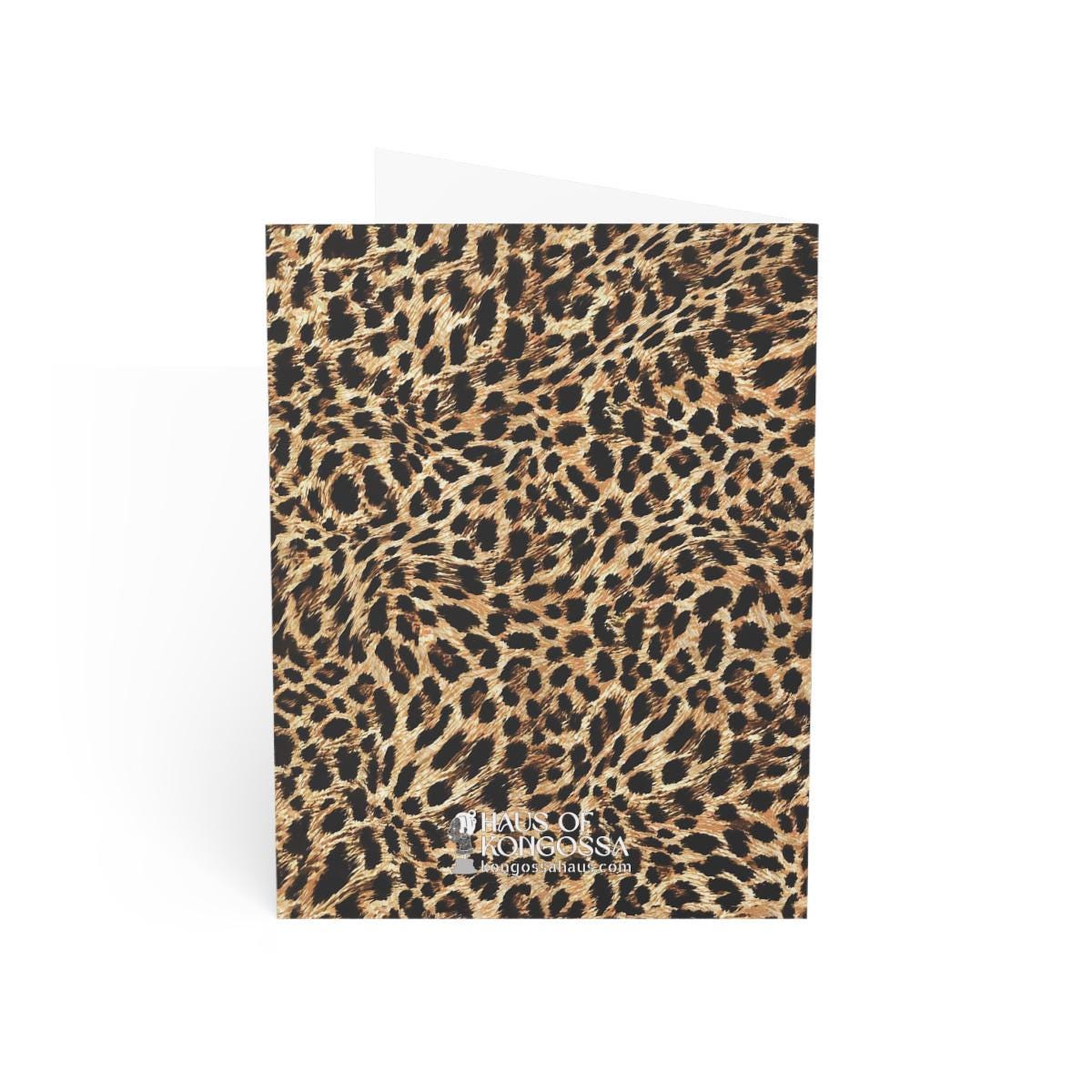 Leopard Print Greeting Cards: Handmade Set of 10, Unique Design
