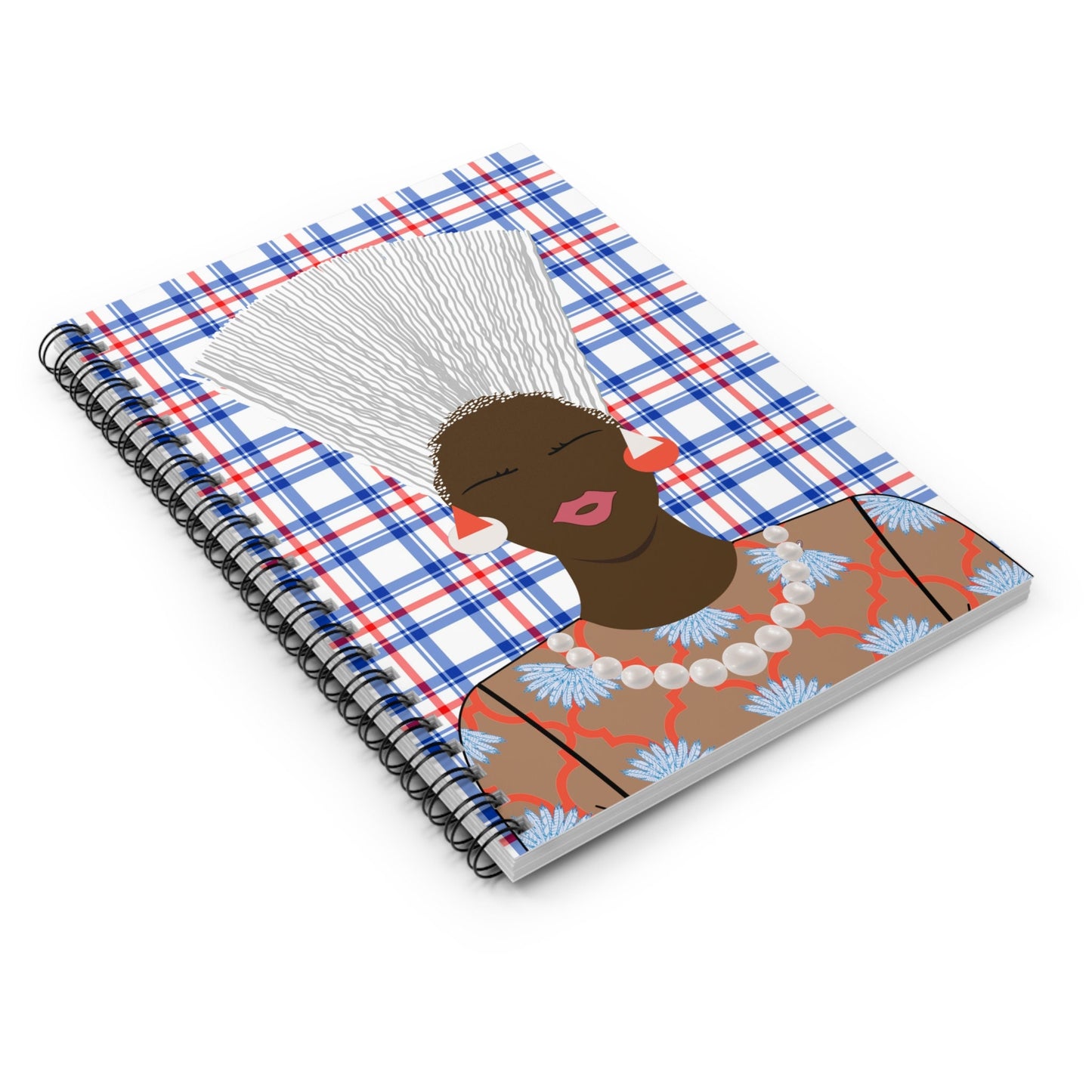 Nef in Brown - Mukuta Bag Spiral Notebook, Front Cover Print - Ruled Lines