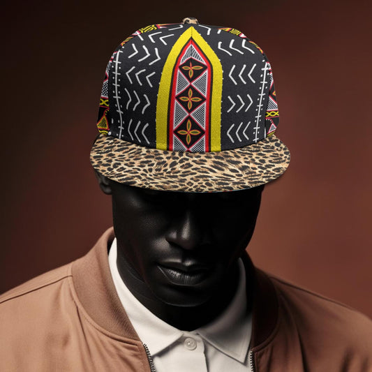 African Print Baseball Hat: Toghu Mudcloth Snapback
