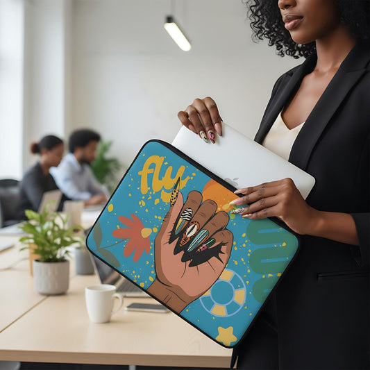 Fly Nails Laptop Sleeve, Protective Computer Bag, Hand-some Print