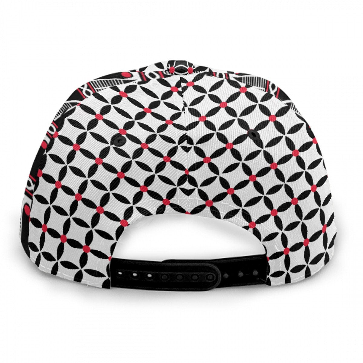 Black and White Toghu Print Cameroonian Snapback Hat