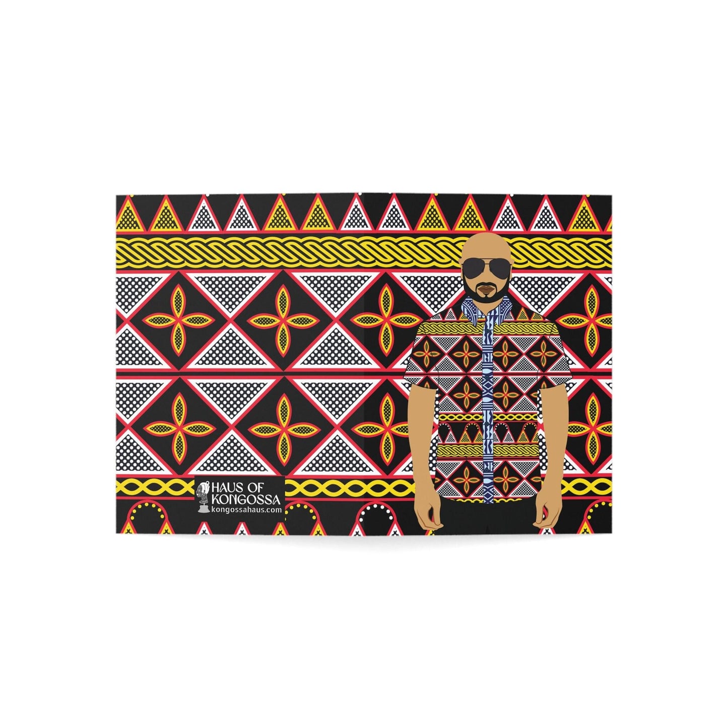 Le Monsieur (Camel) - Toghu on Toghu African Greeting Cards (1pc, 10pcs)