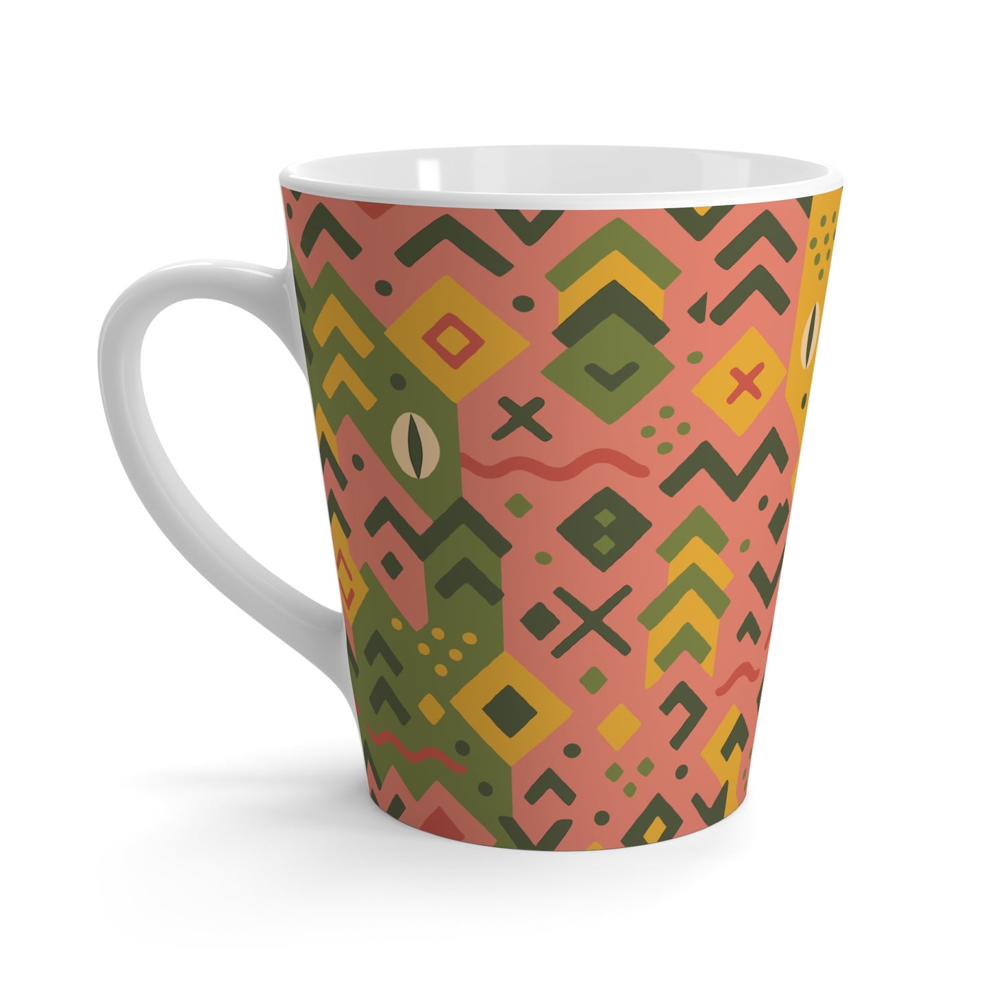 Cowries in retrograde Ceramic Coffee Latte Mug, 12oz - Unique Tea Cup, Vintage French Style, Gift for Tea Lovers, Retro