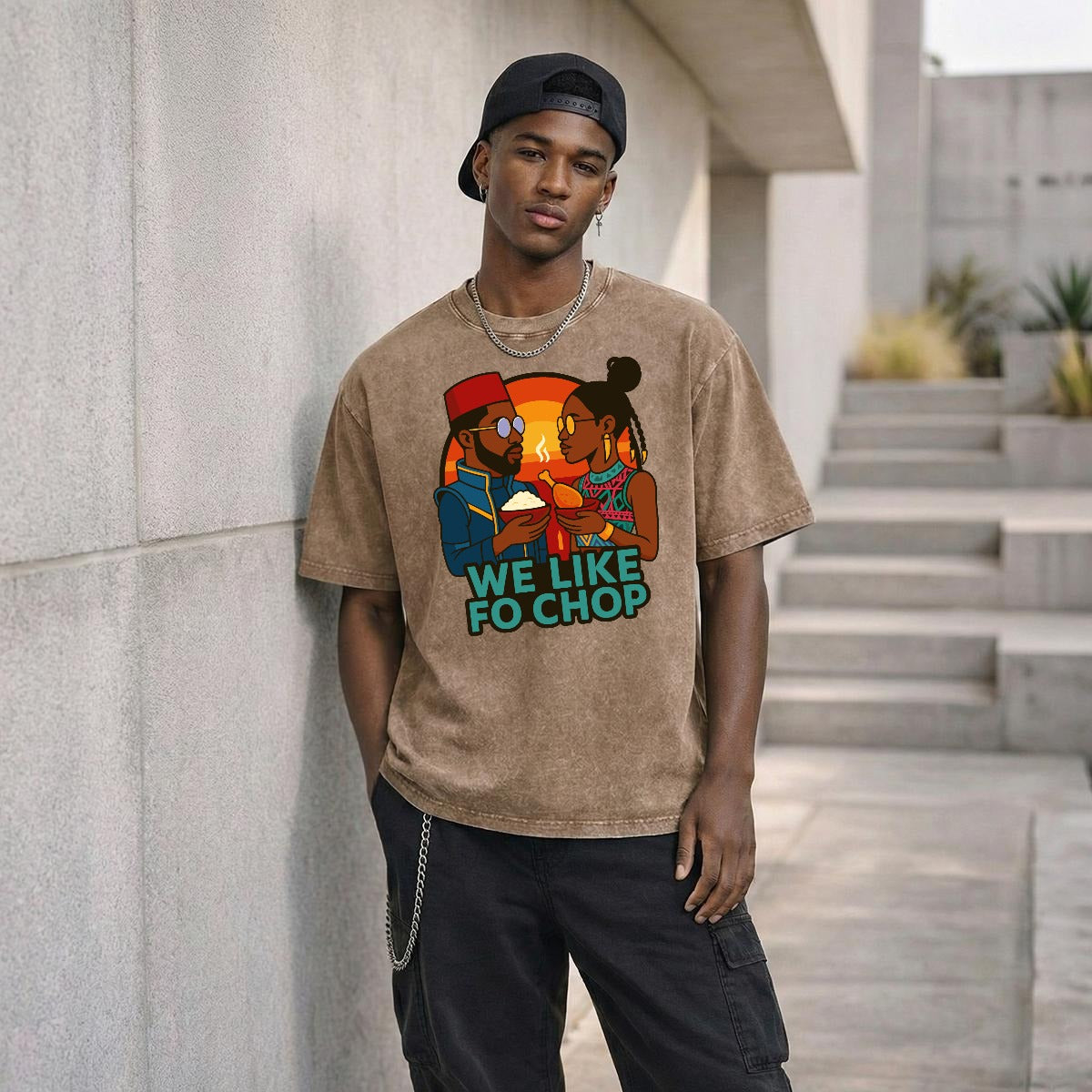 We Like Fo Chop Unisex Heavyweight Vintage Washed T-shirt