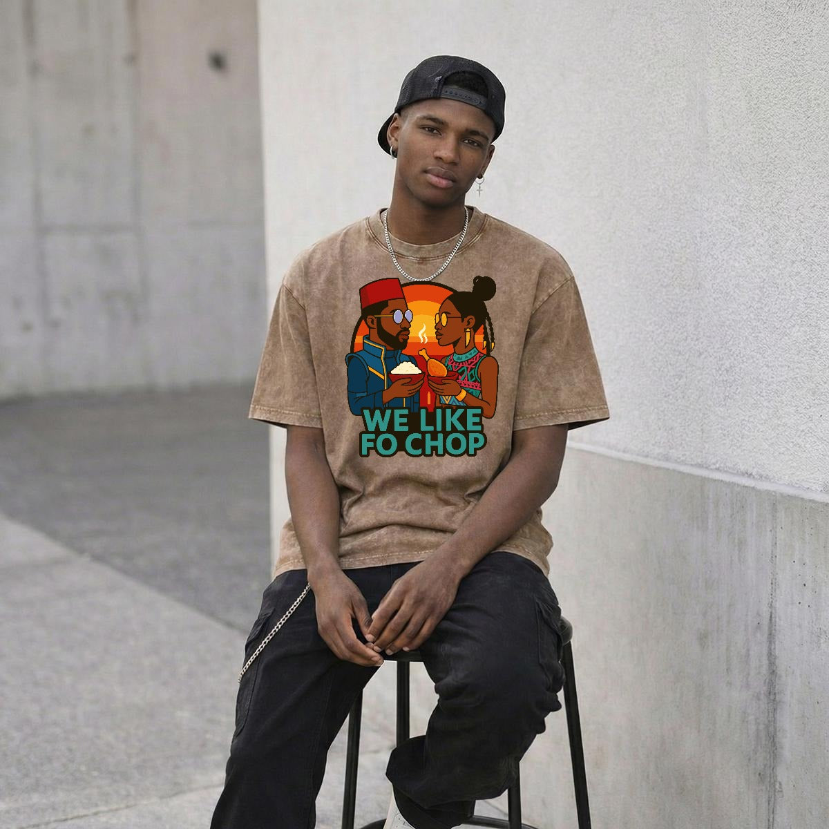 We Like Fo Chop Unisex Heavyweight Vintage Washed T-shirt