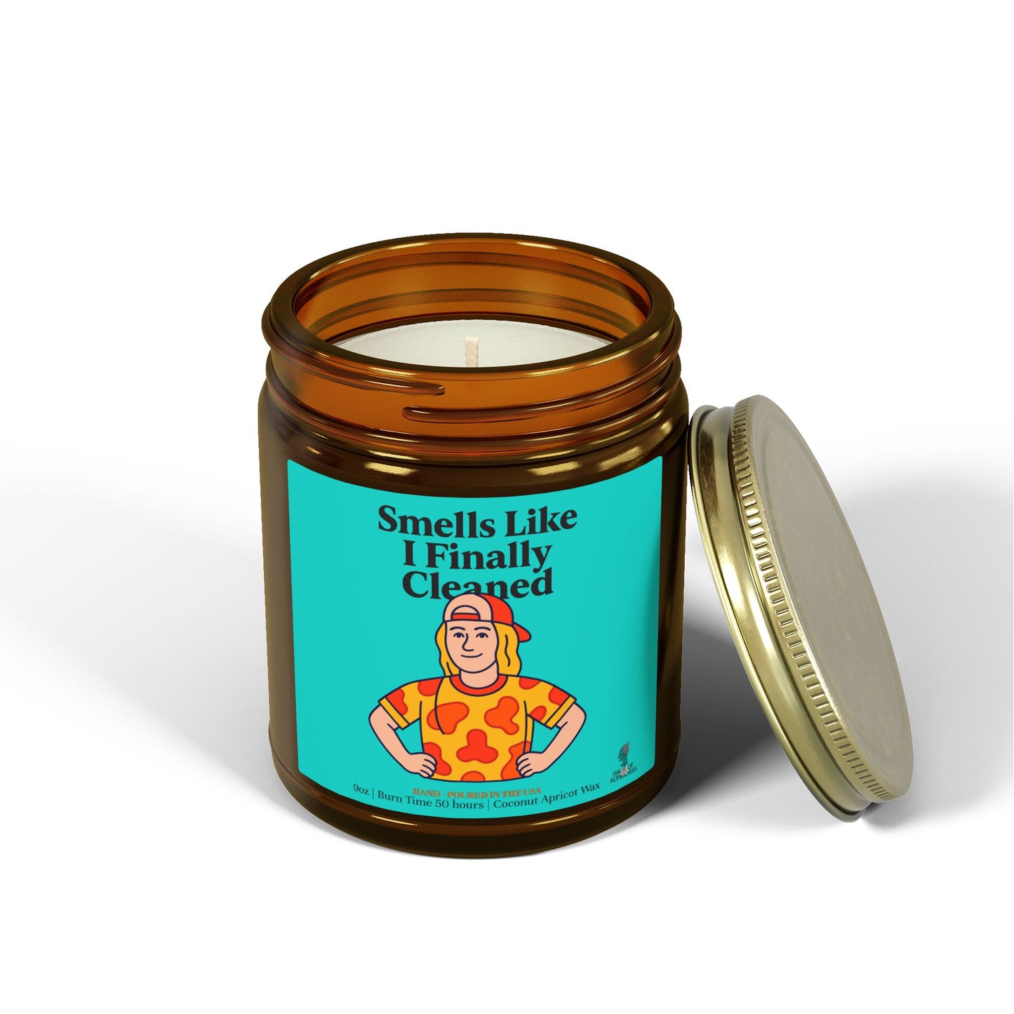 Smells Like I finally Cleaned Coconut Apricot Wax Scented Candles (Color), Afrocentric Candle, Home Fragrance Decor, Aromatherapy Gift, Relaxation Candle