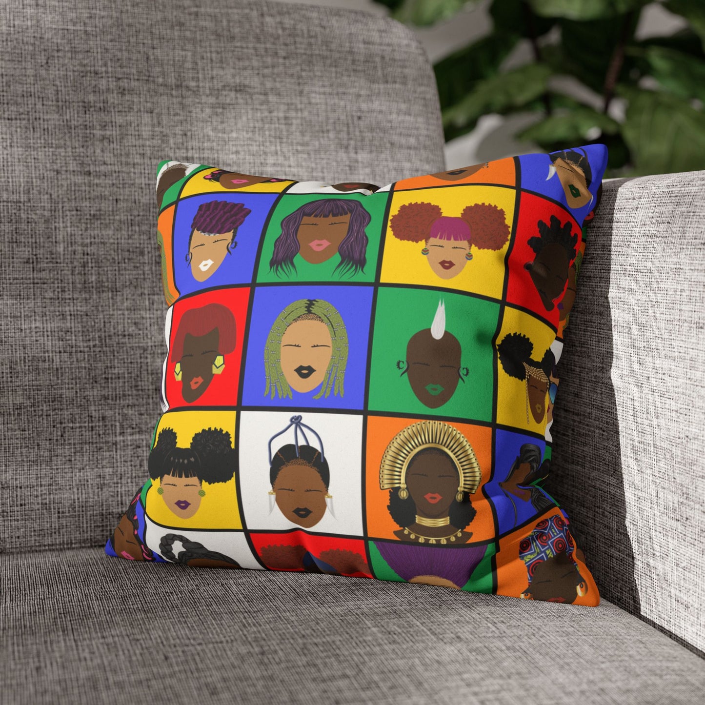 Faux Suede Pillow Case - Rubikas Square Pillow Case With Concealed Zipper Design