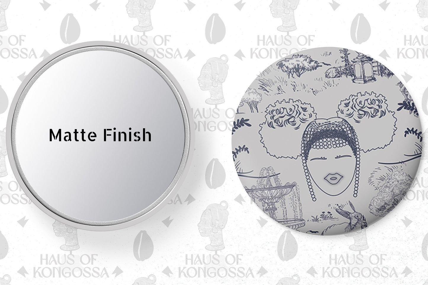 Matte Pocket Mirror, 3 Inch Compact Mirror, Purse Makeup