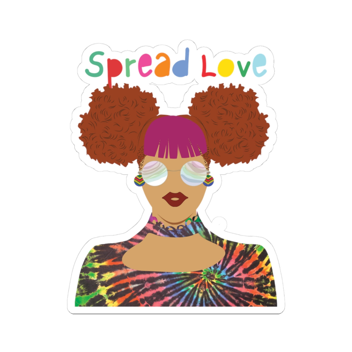 Love Spreaders Puffs Kiss-Cut Stickers