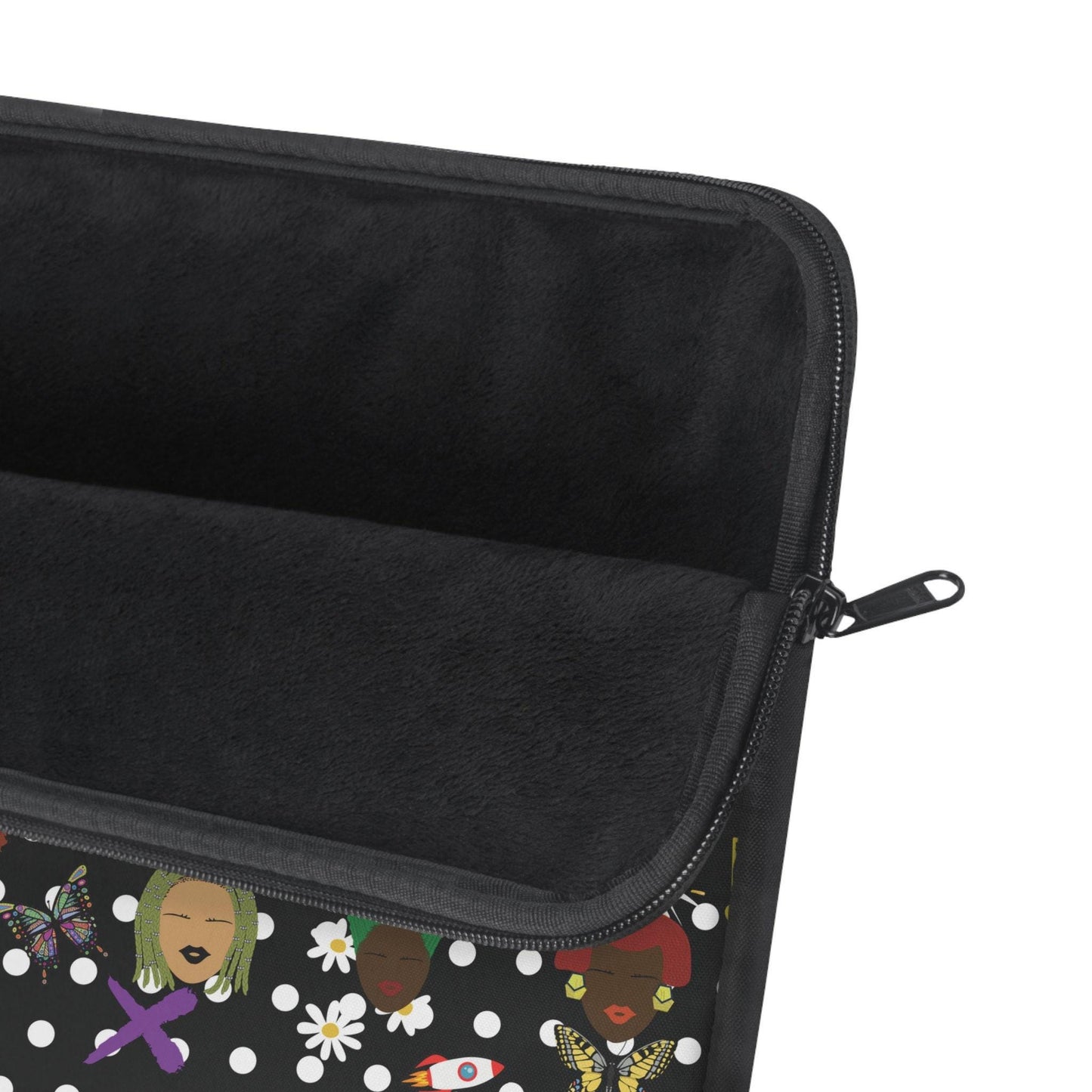 African Laptop Sleeve with Polka Dots  Stylish  Protective Case, Pro Macbook Air Sleeve
