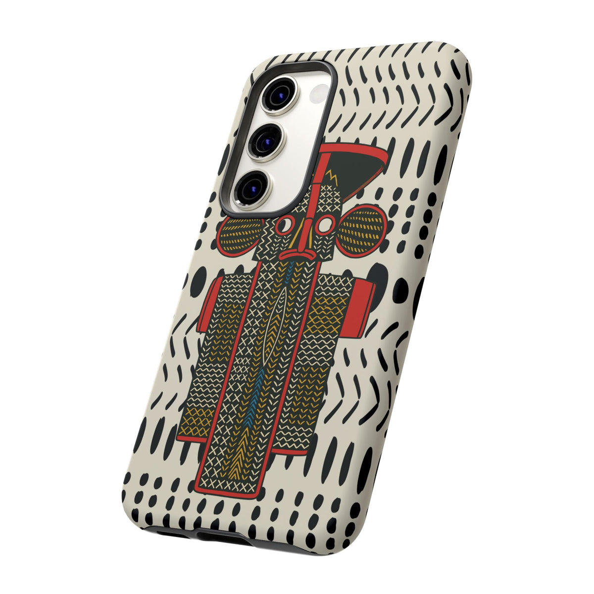 Elephant Mask Phone Case, African Art Design, Stylish Protective Cover for Samsung and iPhone, Unique Accessory, Gift Idea