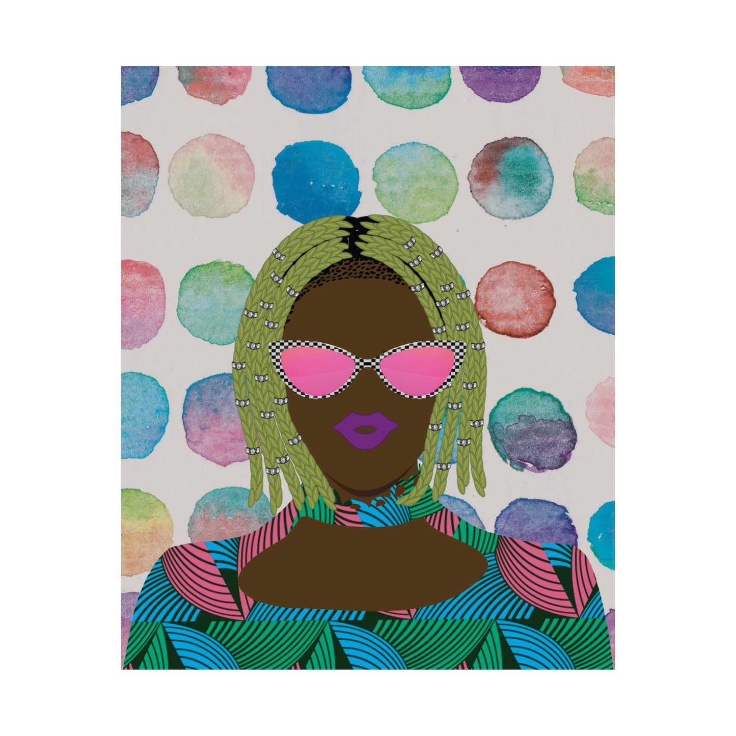 Lushi(Chocolate) on Artsy Dots Satin Posters (210gsm)