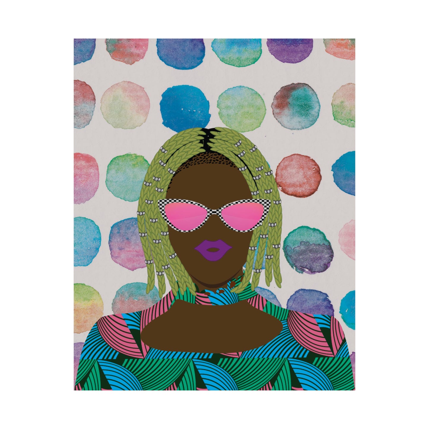 Lushi(Chocolate) on Artsy Dots Satin Posters (210gsm)