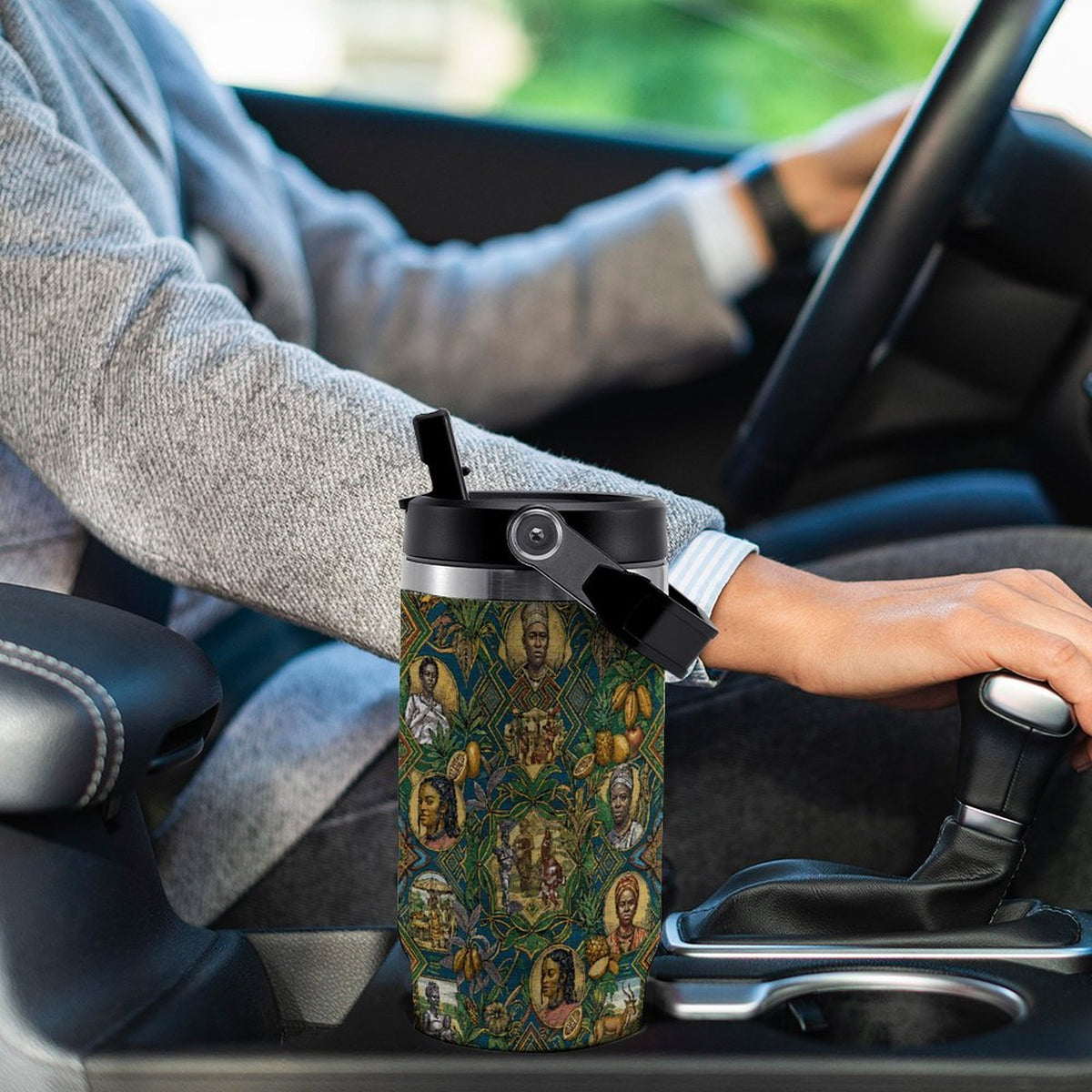 Emerald Currency 30oz Travel Tumbler Stainless Steel with Top Handle