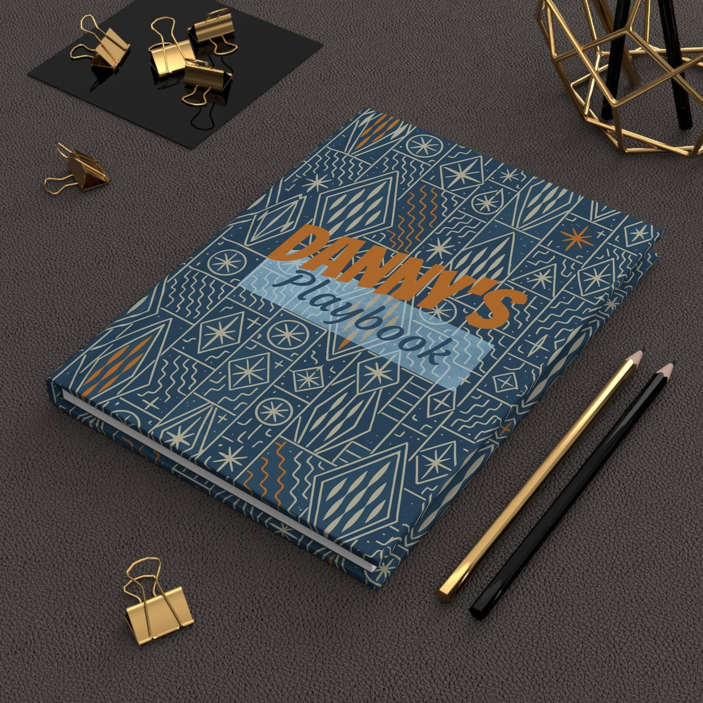 Personalized Ndop Pattern Hardcover Journal  Matte Journal, Gift for Him or Her