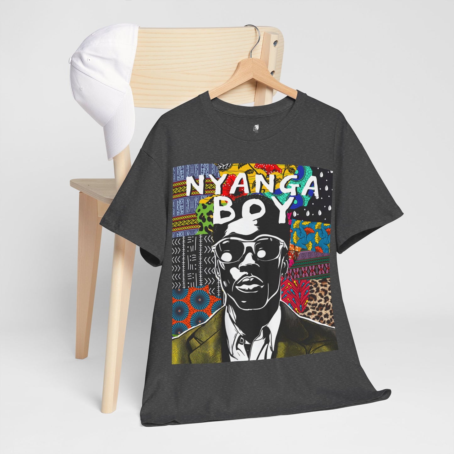 Nyanga Boy Unisex T-Shirt for African Art Lovers, Afrocentric Clothing, African Heritage Top, Tee for Men and Women - Front Design