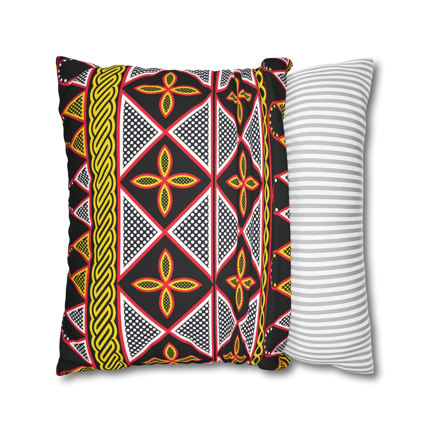 Yellow Toghu Pillow Casecase, Home Decor, African Print Throw Pillow Case, Square Accent Cushion, Living Room, Bedroom, Sofa Accessories