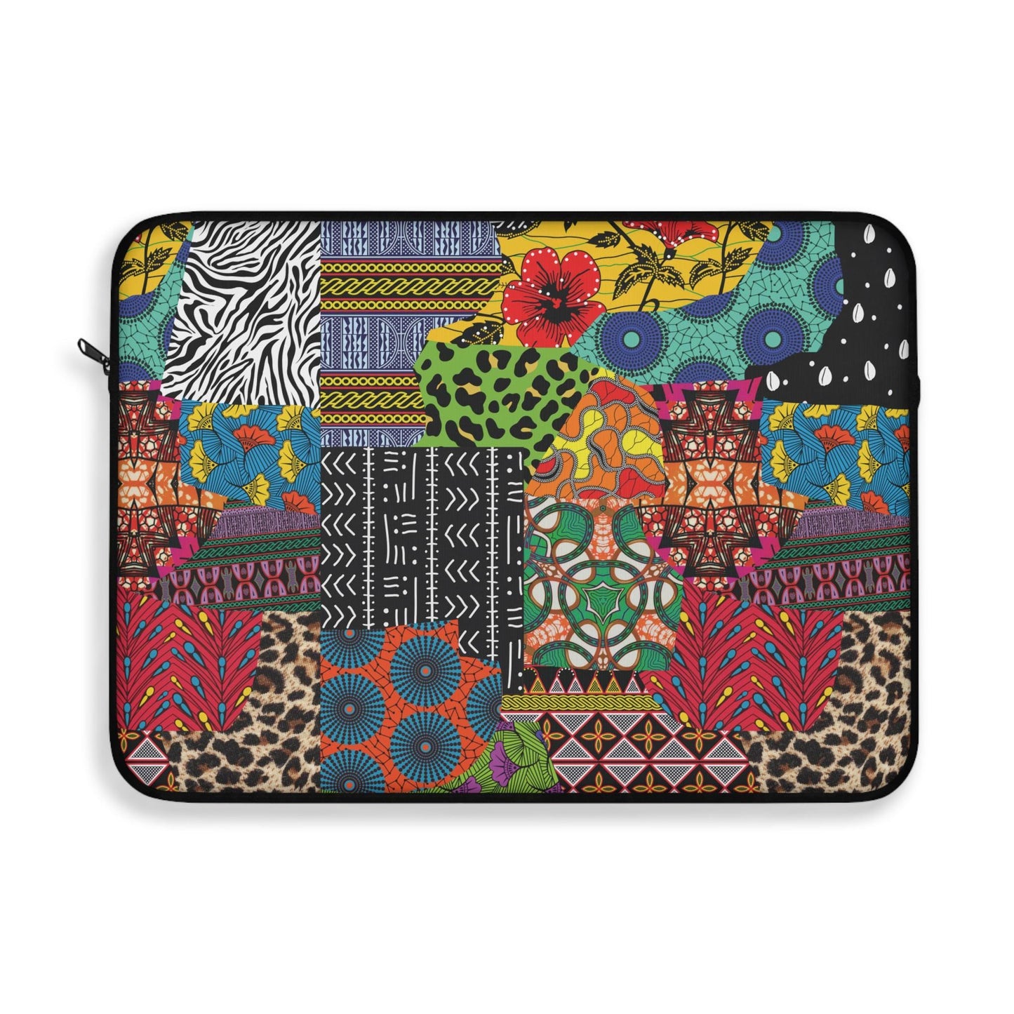 Ankara Patchwork Laptop Sleeve: African Print Computer Case, Pro Macbook Air Sleeve