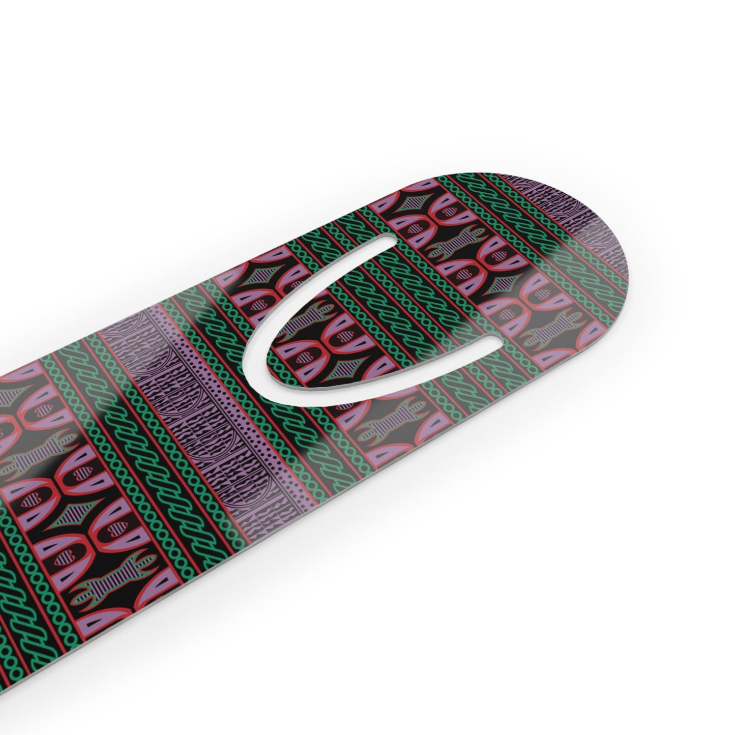 Unique African Bookmark, Purple Toghu African Fabric Print, Ideal Bookworm Gift