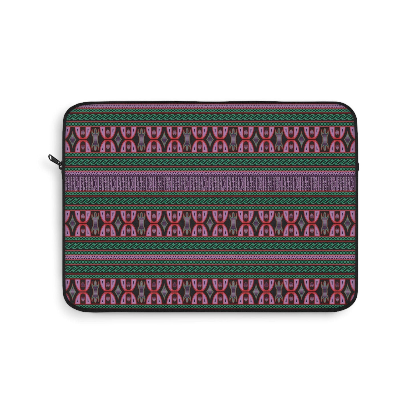 Purple Toghu African Print Laptop Sleeve: Designer Computer Bag