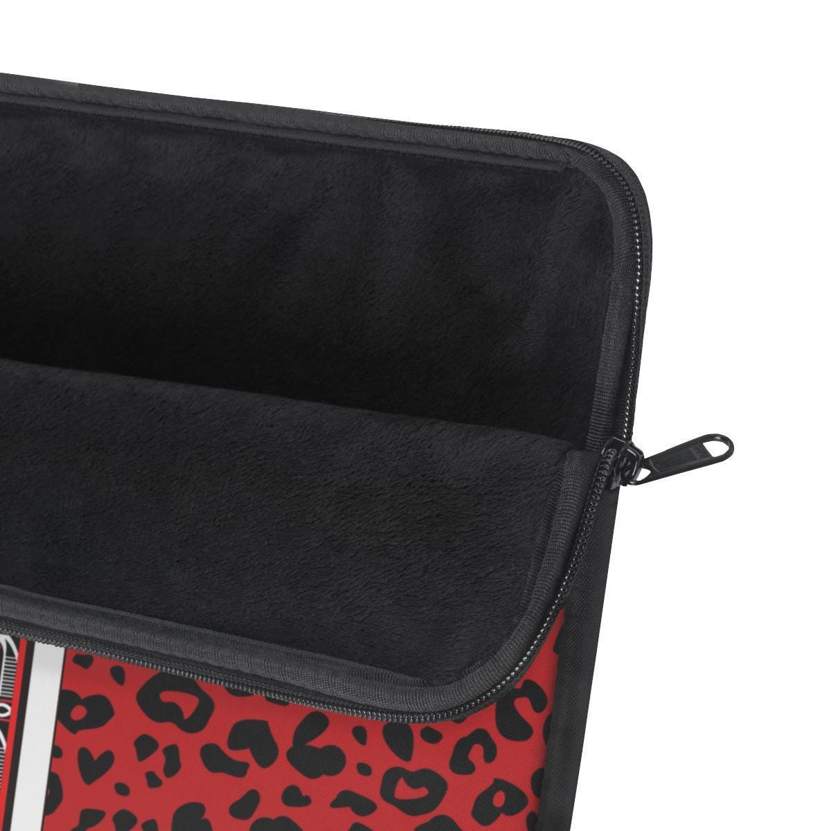 Leopard & Toghu Stripe Laptop Sleeve: Padded Protective Computer Case, Pro Macbook Air Sleeve