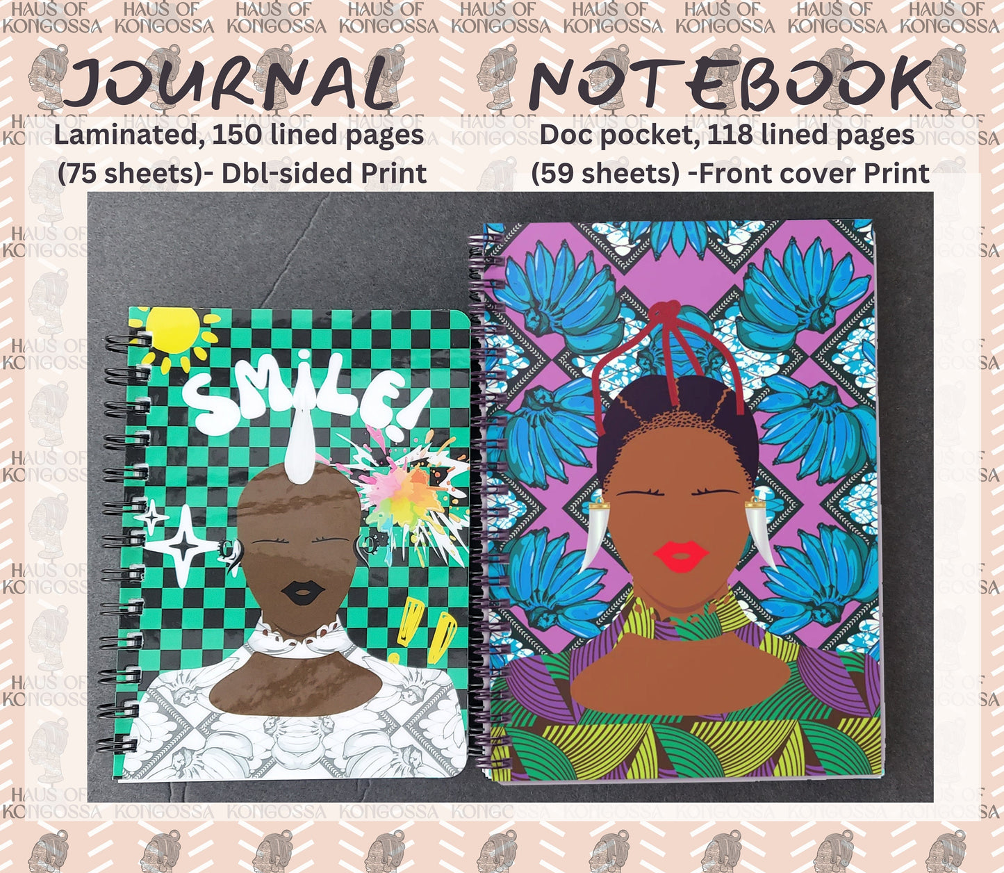 Manyi Blue Toghu Art Journal: Glossy Laminated Spiral Journal