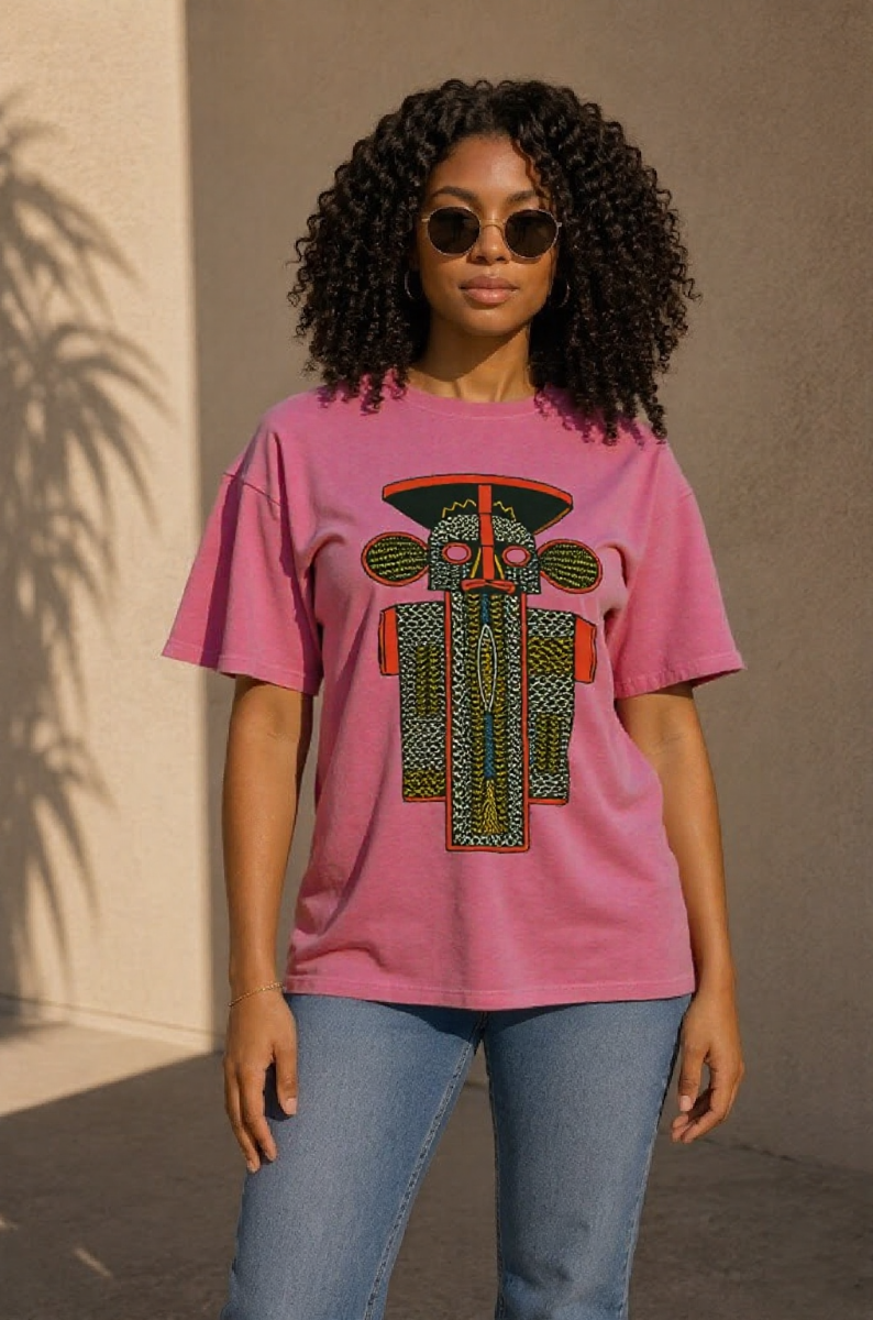 Unisex Elephant Mask tee Vintage washed Heavyweight T-shirt