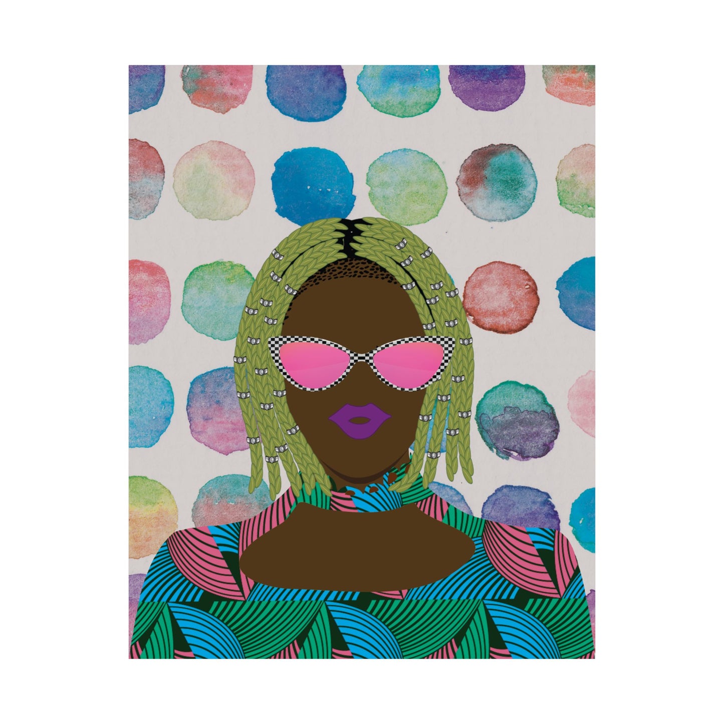Lushi(Chocolate) on Artsy Dots Satin Posters (210gsm)