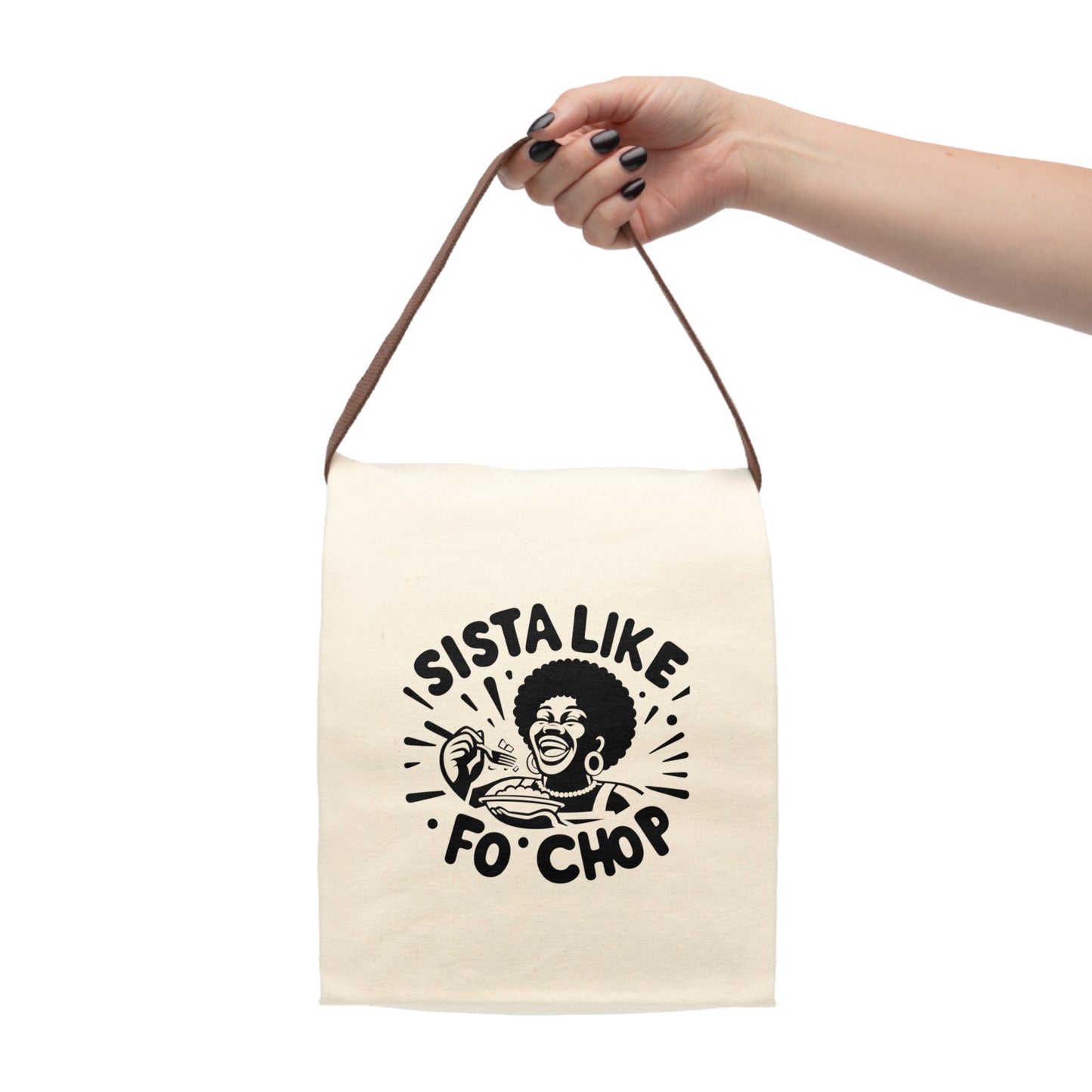 Sista Like Fo' Chop Lunch Bag, Fun Eco-Friendly Tote for Picnics, School, Work, Gift for Food Lovers, Stylish and Practical