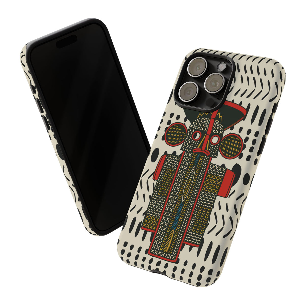 Elephant Mask Phone Case, African Art Design, Stylish Protective Cover for Samsung and iPhone, Unique Accessory, Gift Idea