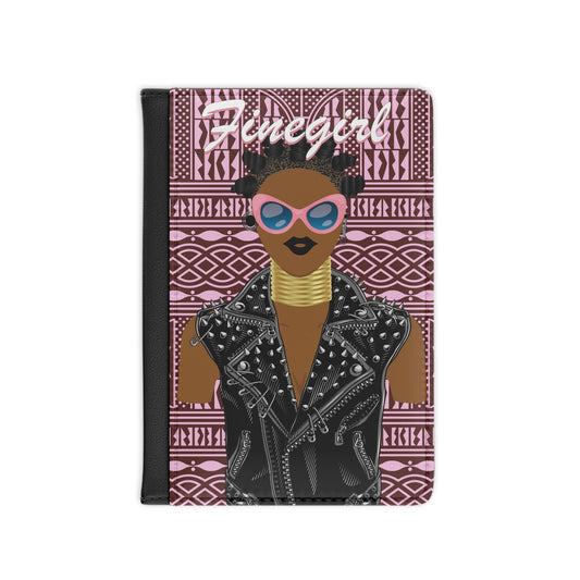 Finegirl - Bigidi Hair and Motorcycle Jacket - Pink Ndop - Passport Cover