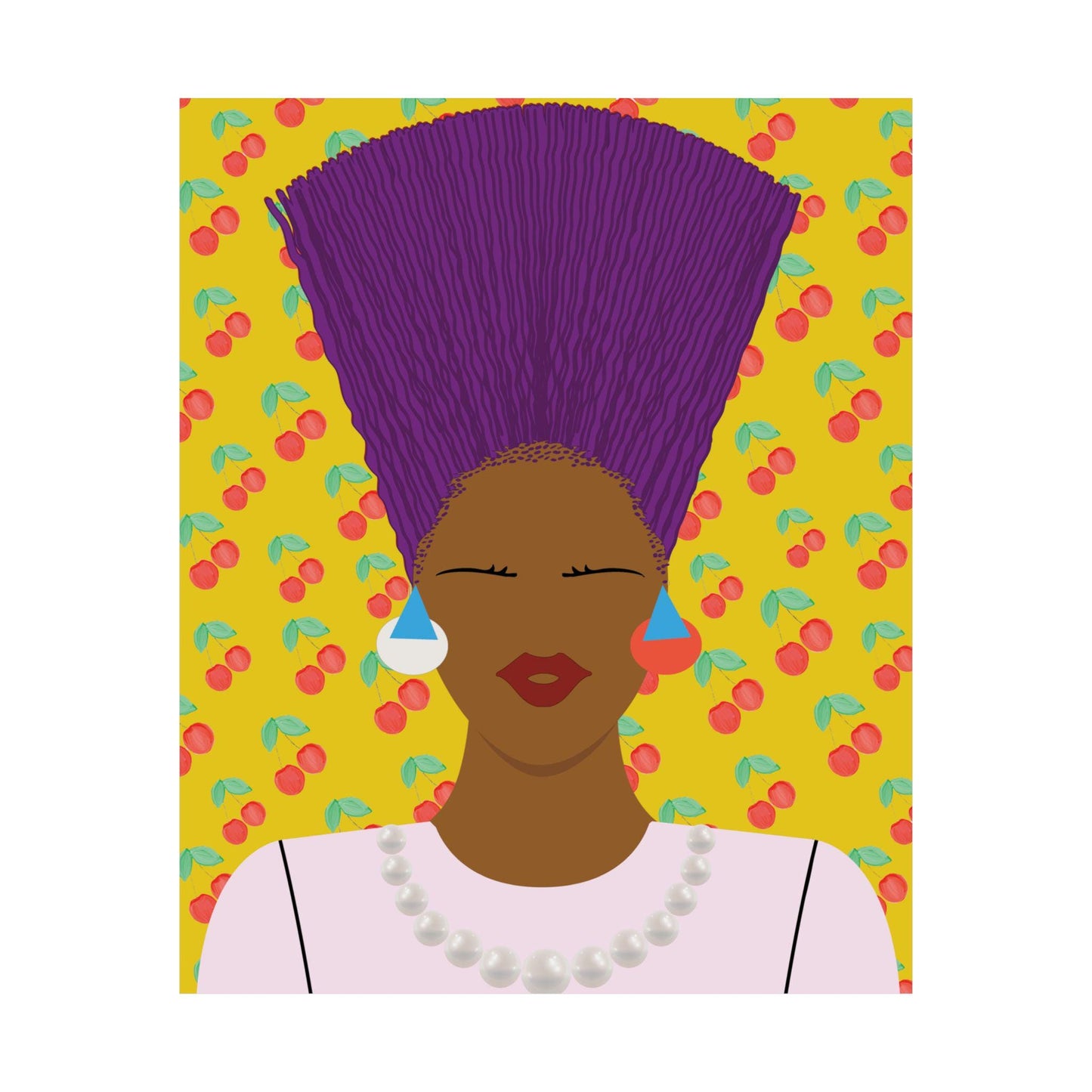 Nef with Red Hair on Grapefruits Premium Matte Vertical Posters